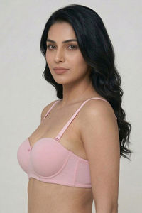 Zivame Padded Regular Wired 3/4th Coverage Strapless Bra - Pale Lilac — thumbnail 4